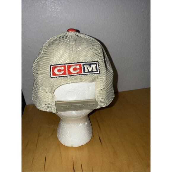 Washington Capitals CCM Red White Eagle Mesh Back Hat Cap Adjustable Snapback - Picture 3 of 6